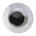 White grinding stone wheel, face view showing the bore
